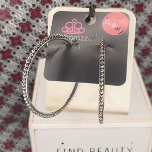 Totally On Trend Silver Hoop Earrings.